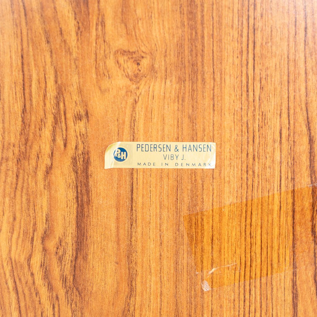 1960s Freestanding Danish Teak Mirror Petersen & Hansen for Viby J Mobelfabrik