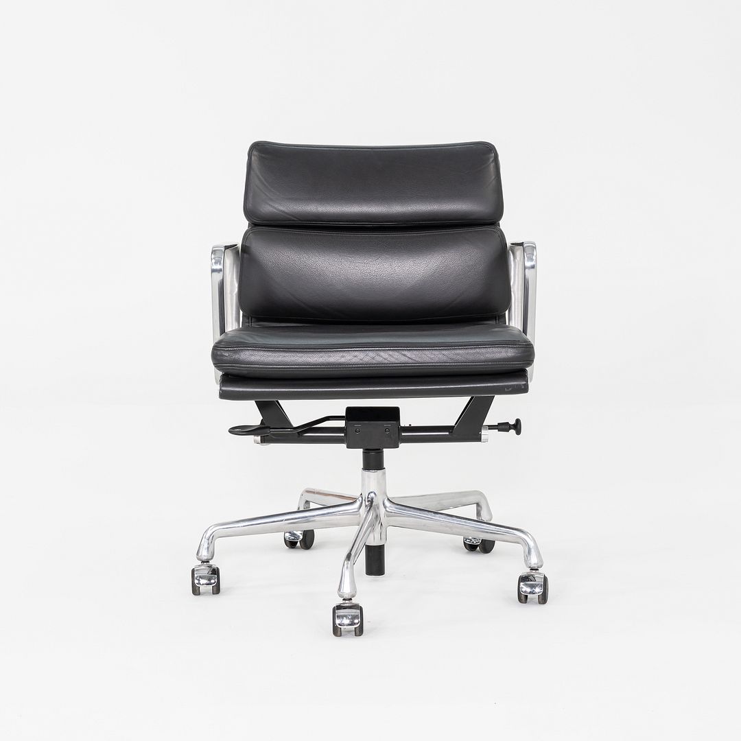 2012 Herman Miller Eames Soft Pad Management Desk Chair Black Leather 1x Avail