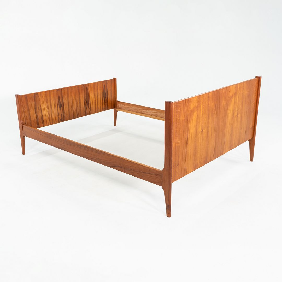 1960s Kai Kristiansen for Dyrlund Teak Full Size Bed with Headboard & Footboard