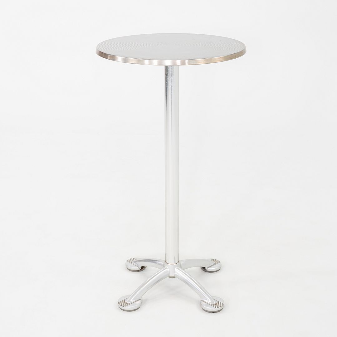 2000s Jorge Pensi for Knoll & AMAT3 High Top Dining / Cafe / Bar Table in Aluminum 24" 3x Available