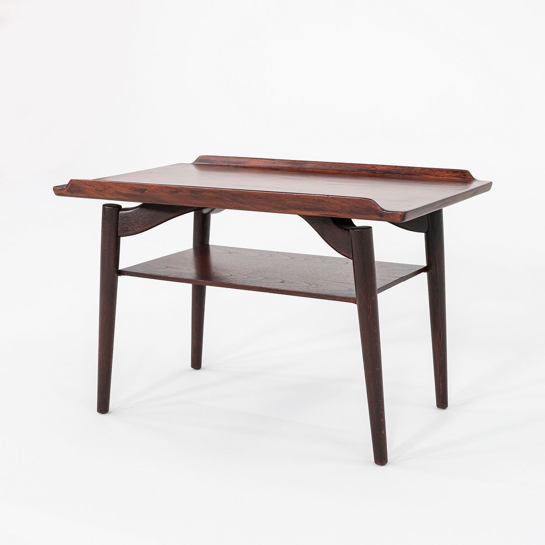 1960s Arne Vodder for George Tanier T9 Side / End Table Teak & Oak 30x19 Inches