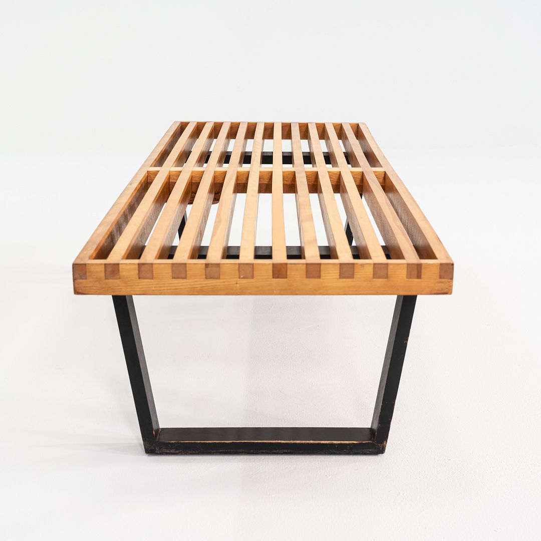 1950s George Nelson for Herman Miller Slatted Bench in Maple 56" Model 4992
