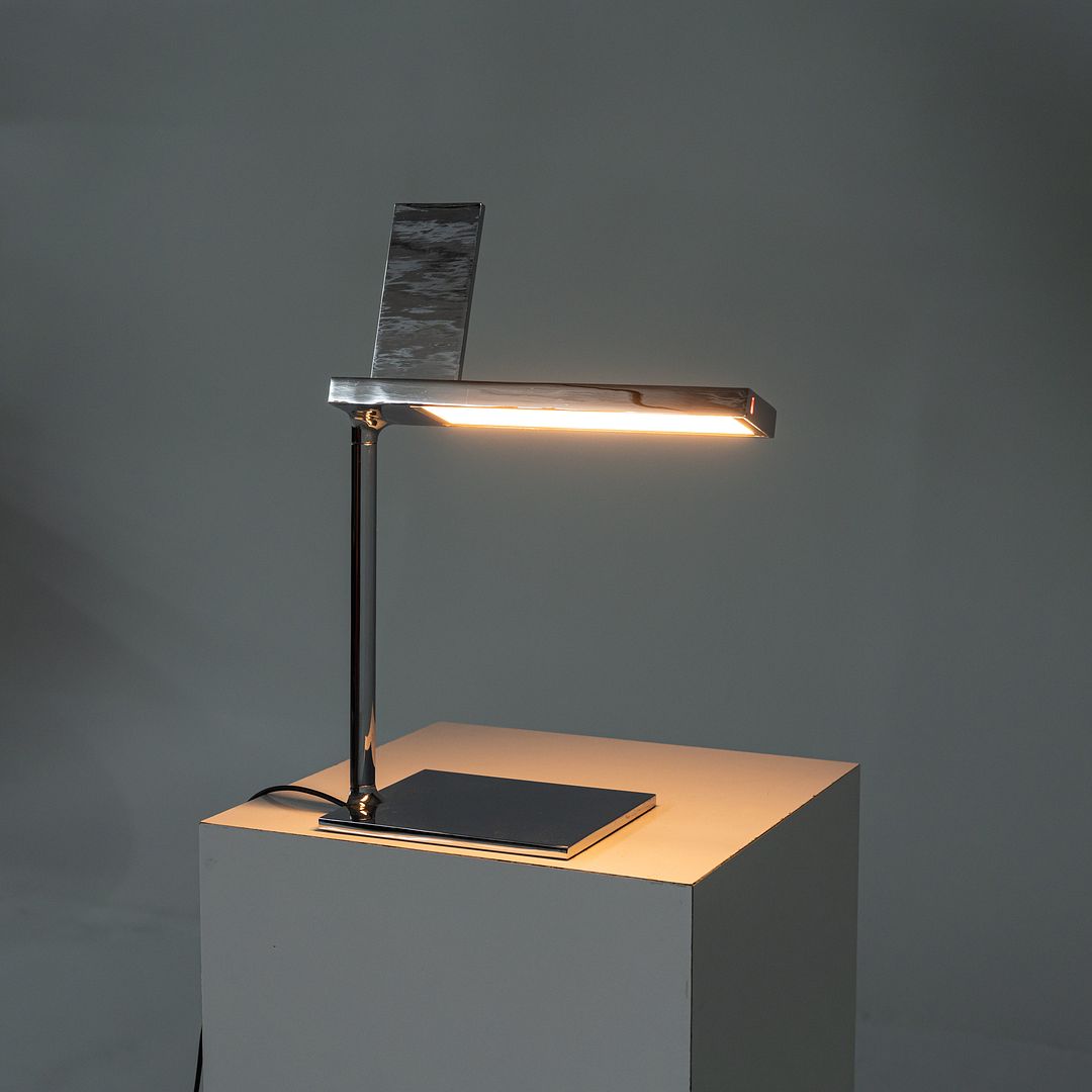 SOLD 2014 Philippe Starck for Flos D’e-Light Chrome Aluminum and Steel Table Lamp