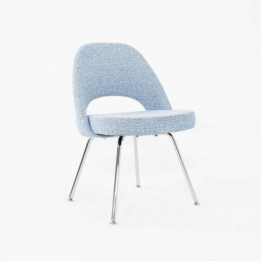 2021 Eero Saarinen for Knoll Executive Side / Dining Chair with Blue Upholstery