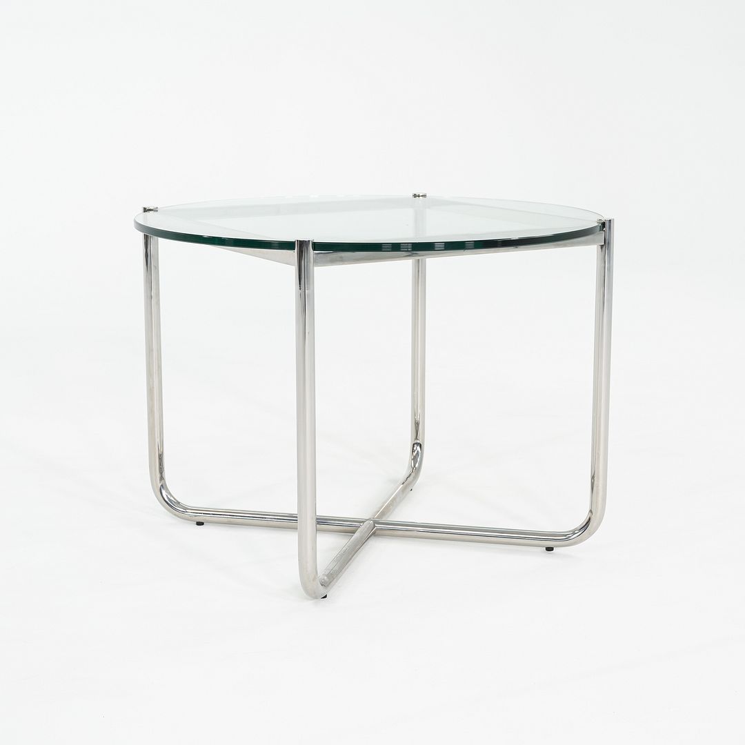 2000s Mies Van Der Rohe for Knoll E04M MR Coffee Table with Glass Top 27.5"
