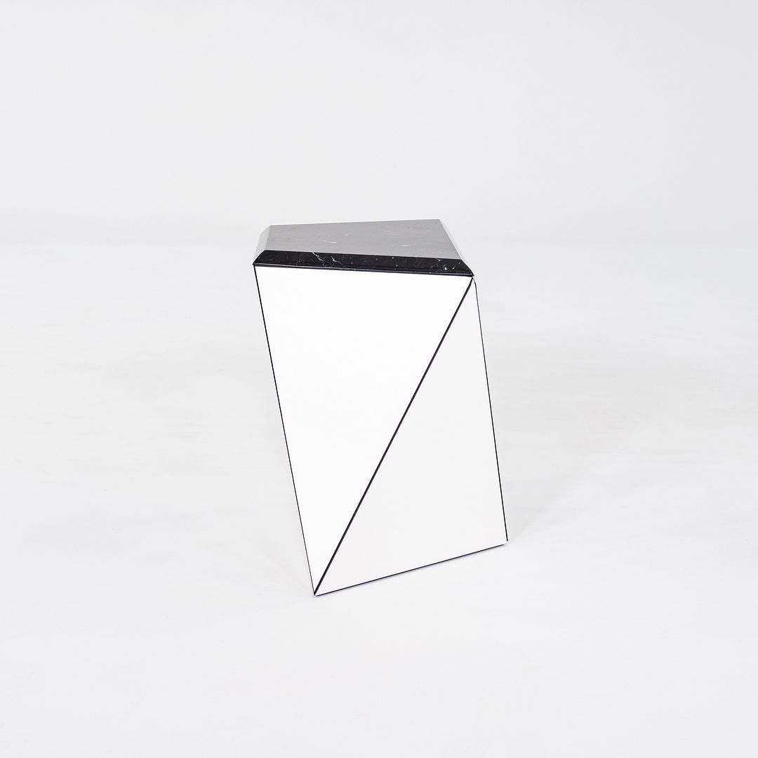 2022 David Adjaye for Knoll Washington Prism Side Table in White / Black Marble