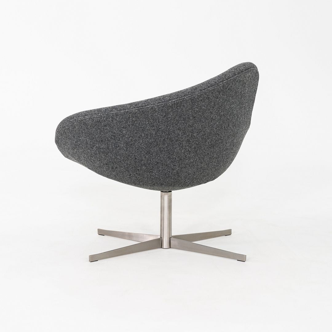 2020s Pair of Flemming Busk for Hightower K2 Swivel Lounge Chairs in Grey Fabric