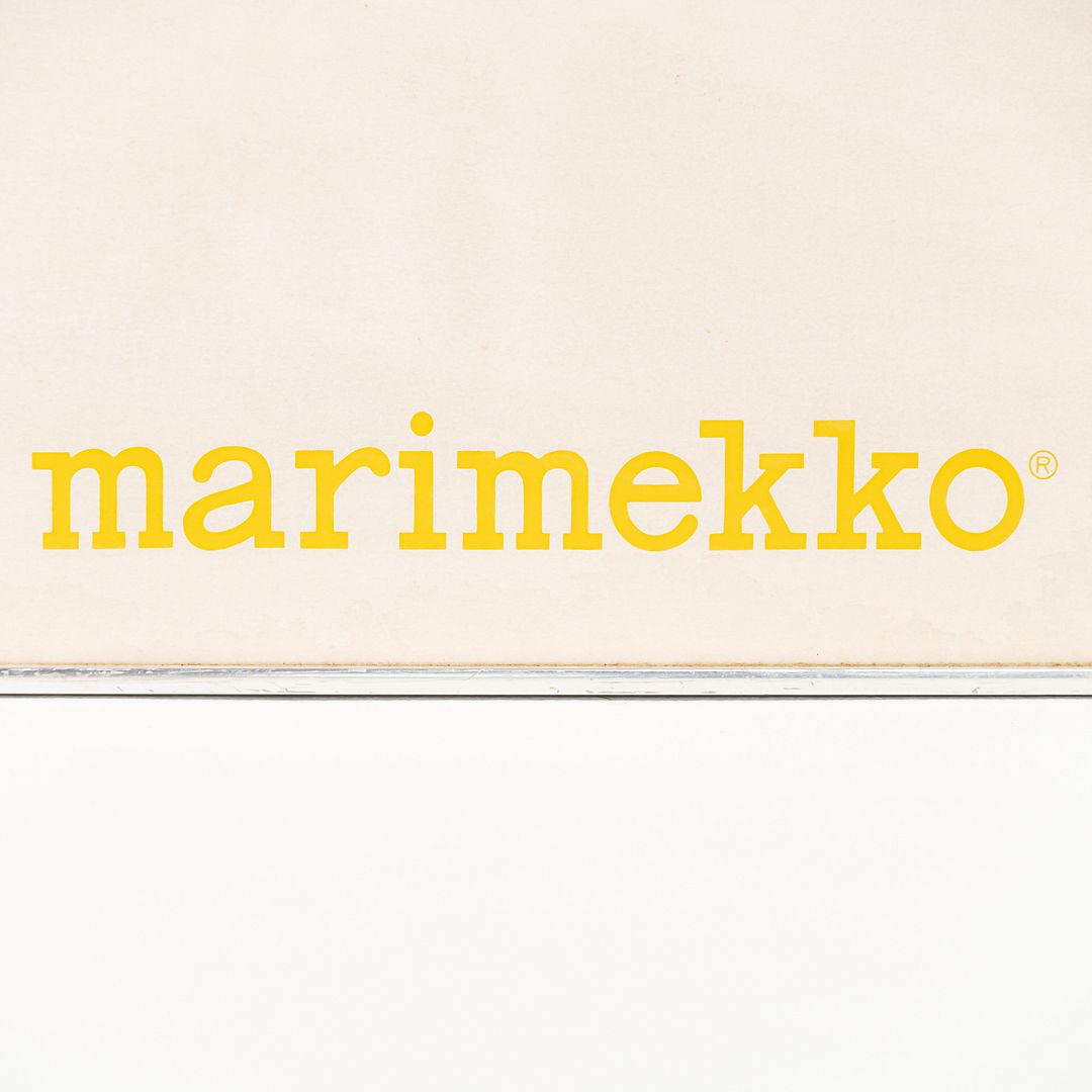 Rare 1960s Marimekko Finland Steel Framed Poster in Yellow by Fujiwo Ishimoto