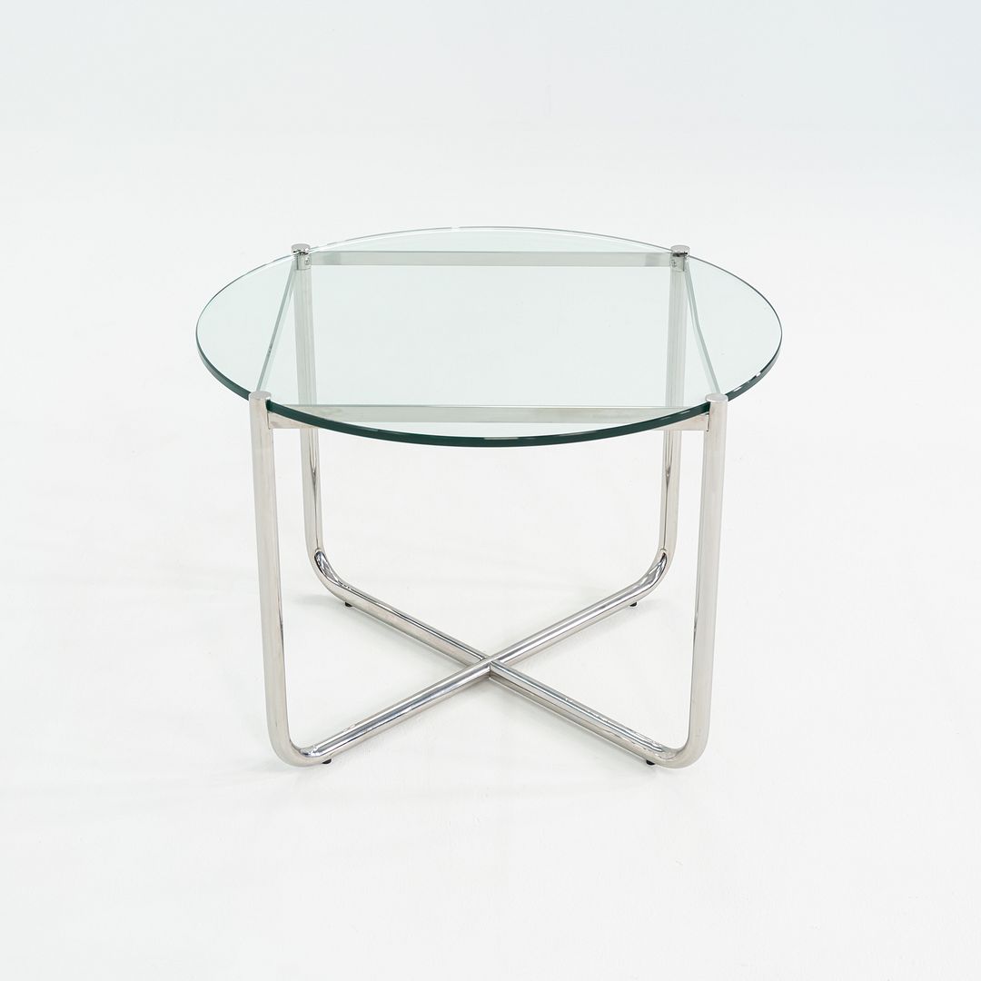 2000s Mies Van Der Rohe for Knoll E04M MR Coffee Table with Glass Top 27.5"