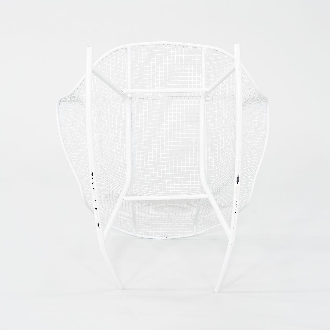 1950s Russell Woodard Sculptura Rocking Chair with White Wrought Iron Frame