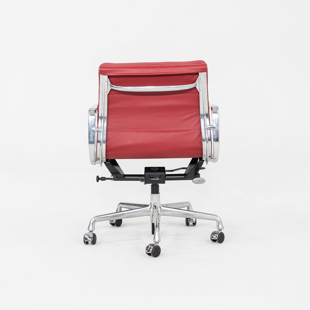 SOLD 2010s Herman Miller Eames Soft Pad Management Desk Chair Red Leather Upholstery