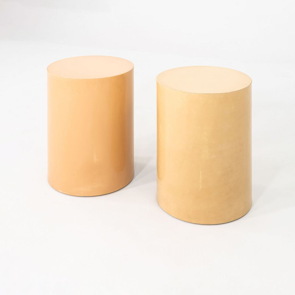 Pair of 1970s Paul Mayen for Intrex Habitat Lacquered Pedestal Tables 18 inches