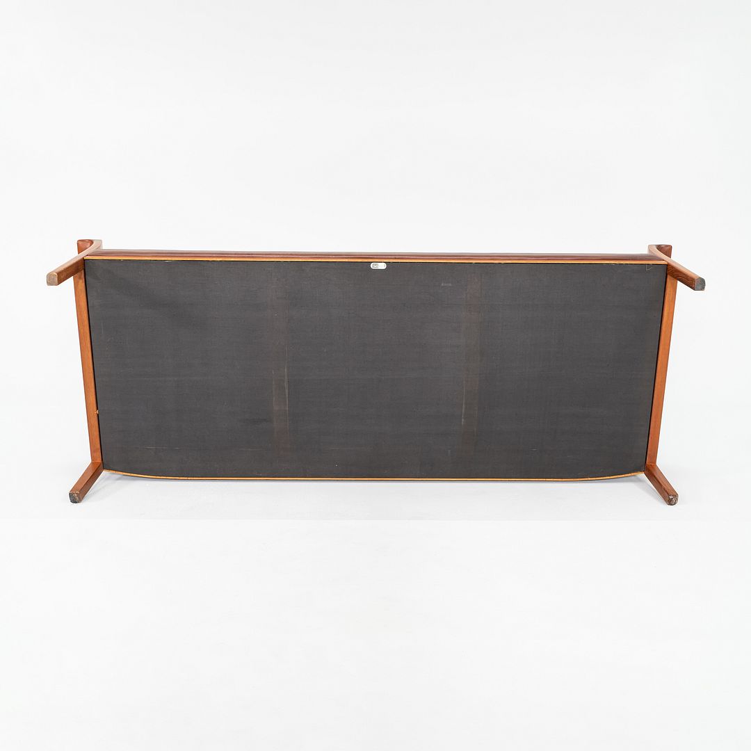 1960s Knut Saeter for Vatne Mobler Three Seat Sofa in Brown Leather and Teak