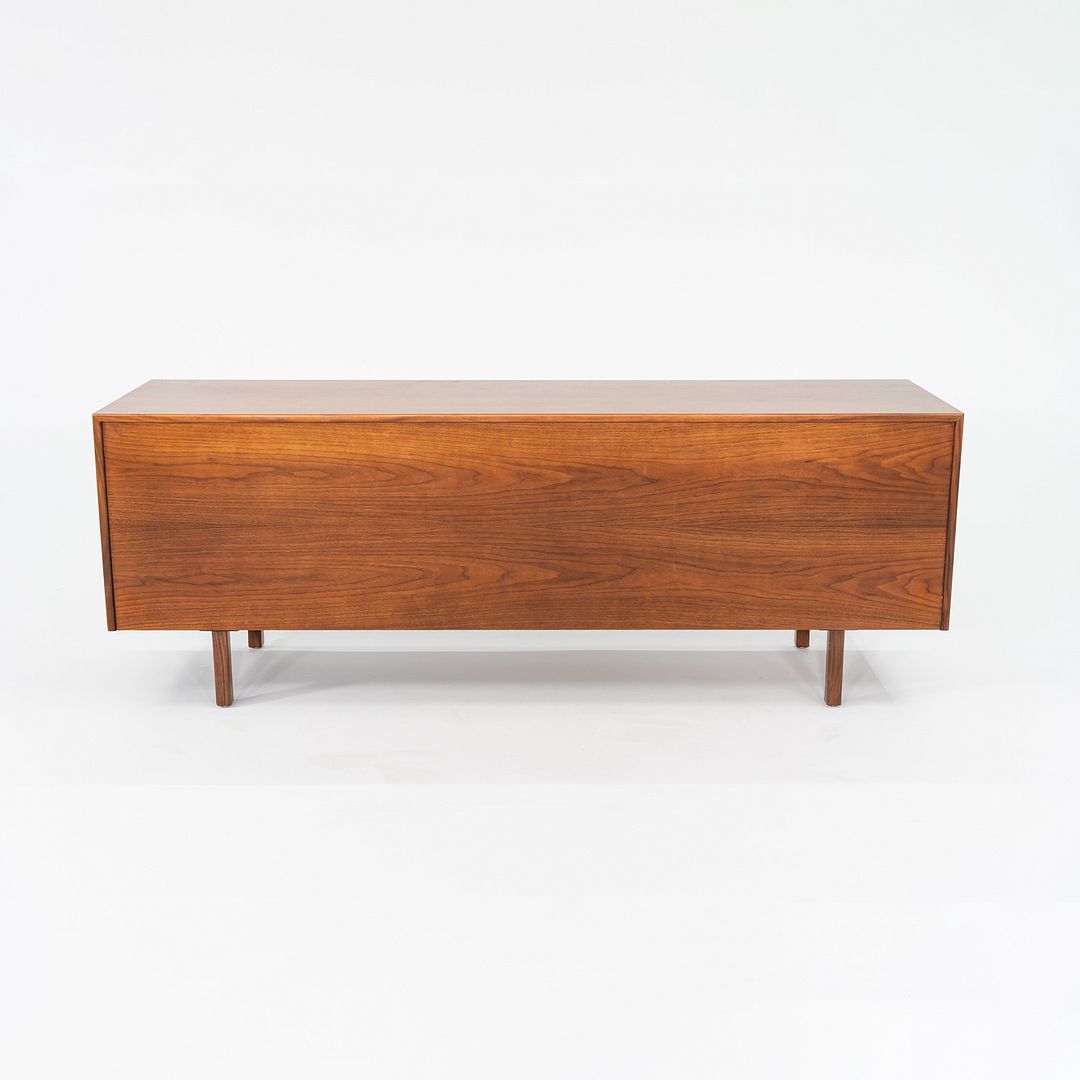 1970s Jens Risom Designs Credenza / Cabinet in Walnut and Brass 72x20 inches