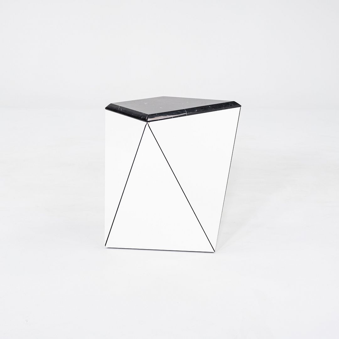 2022 David Adjaye for Knoll Washington Prism Side Table in White / Black Marble