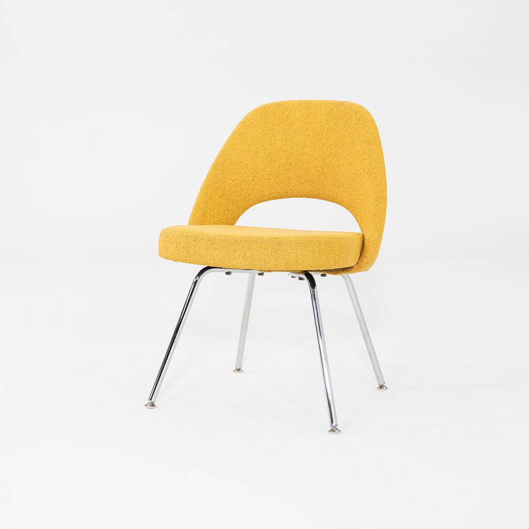 2021 Eero Saarinen for Knoll Armless Executive Dining Chair in Yellow 13x Avail