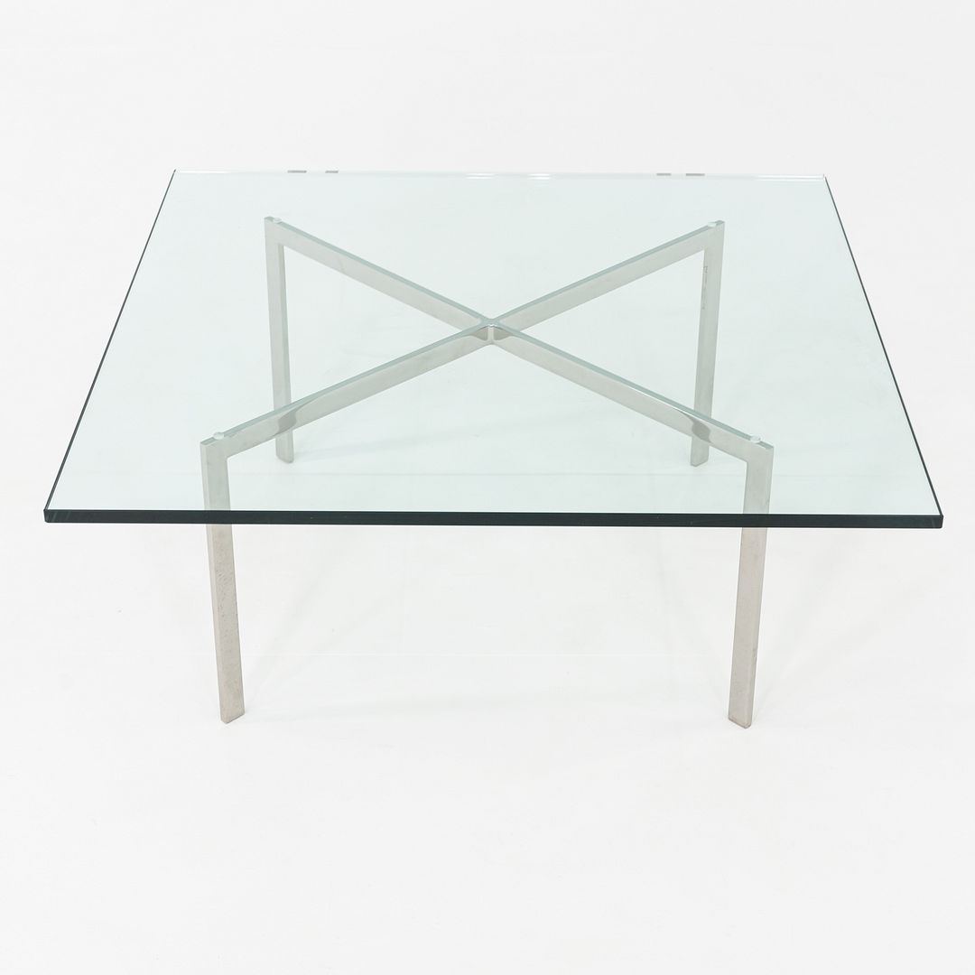 2000s Mies van der Rohe for Knoll Barcelona Glass Coffee Table 40 inch 2x Avail