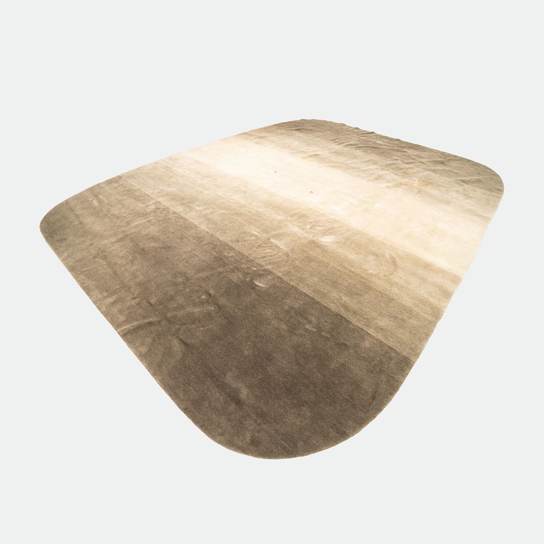 2000s Hand Knotted Large Area Rug in Grey and White from Nepal 11 x 14 feet