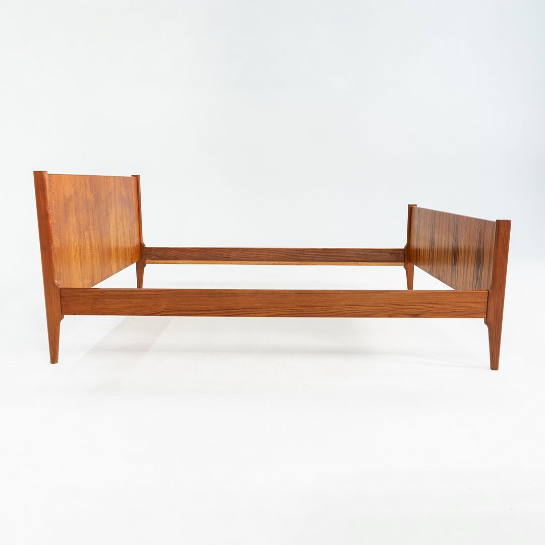 1960s Kai Kristiansen for Dyrlund Teak Full Size Bed with Headboard & Footboard