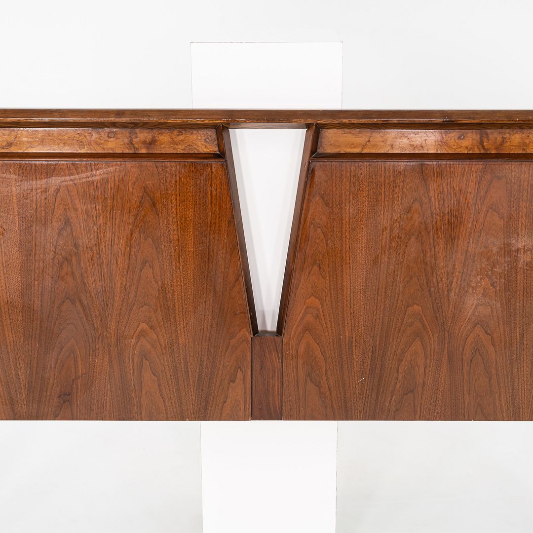 1960s Helen and Hobey Baker King Size Modern Headboard in Walnut 96x38 Inches