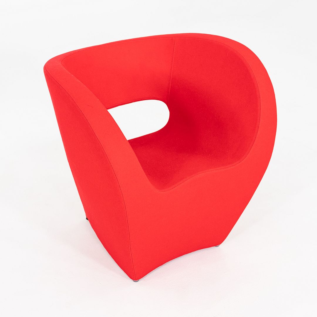 2020s Pair of Ron Arad for Moroso Victoria and Albert Easy Lounge Chairs in Red