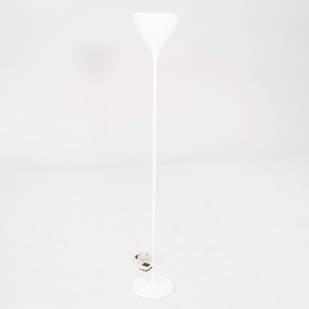 1960s Max Bill Torchiere Floor Lamp in White for B.A.G. Turgi of Switzerland