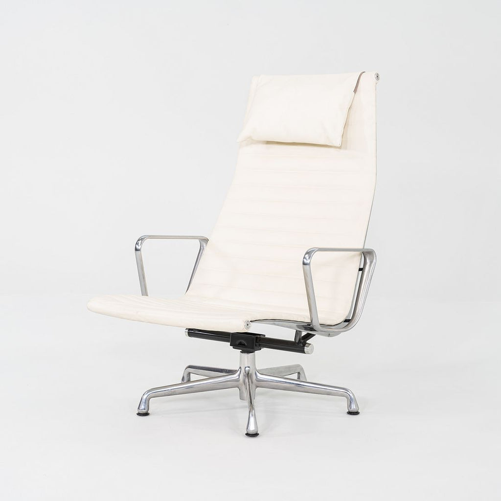 SOLD 2009 Herman Miller Eames Aluminum Group Lounge Chair with 2101 Ivory Leather