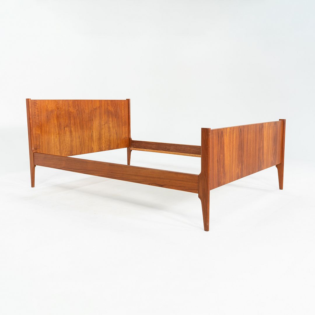1960s Kai Kristiansen for Dyrlund Teak Full Size Bed with Headboard & Footboard