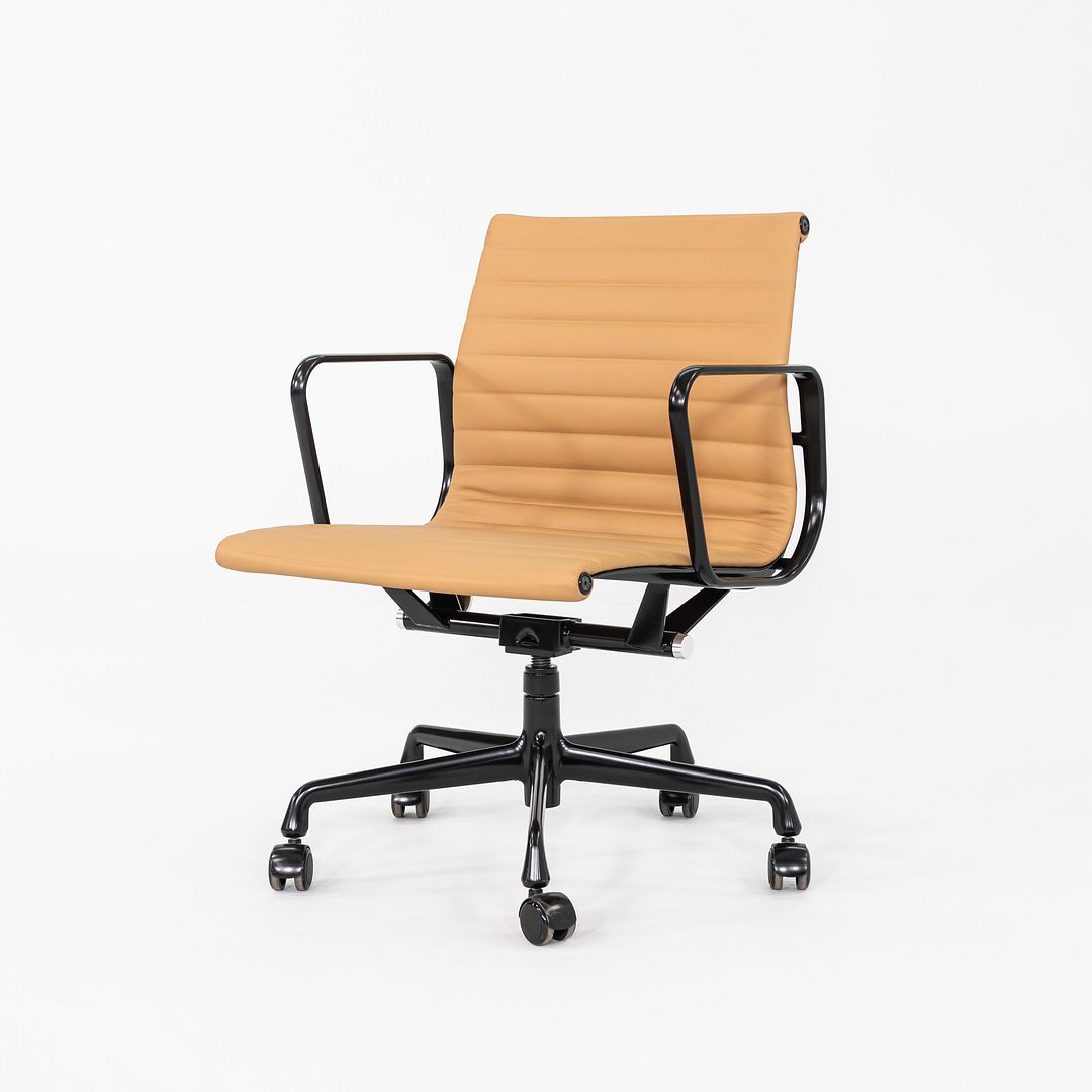 2022 Herman Miller Eames Aluminum Group Management Desk Chair in Tan, 2x Avail
