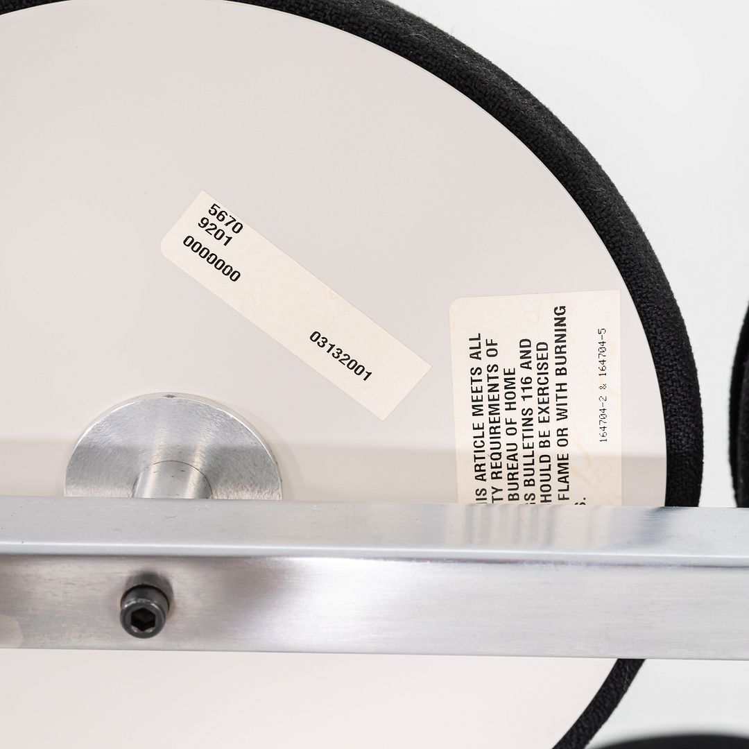 2001 George Nelson for Herman Miller Marshmallow Sofa in Black Upholstery Fabric