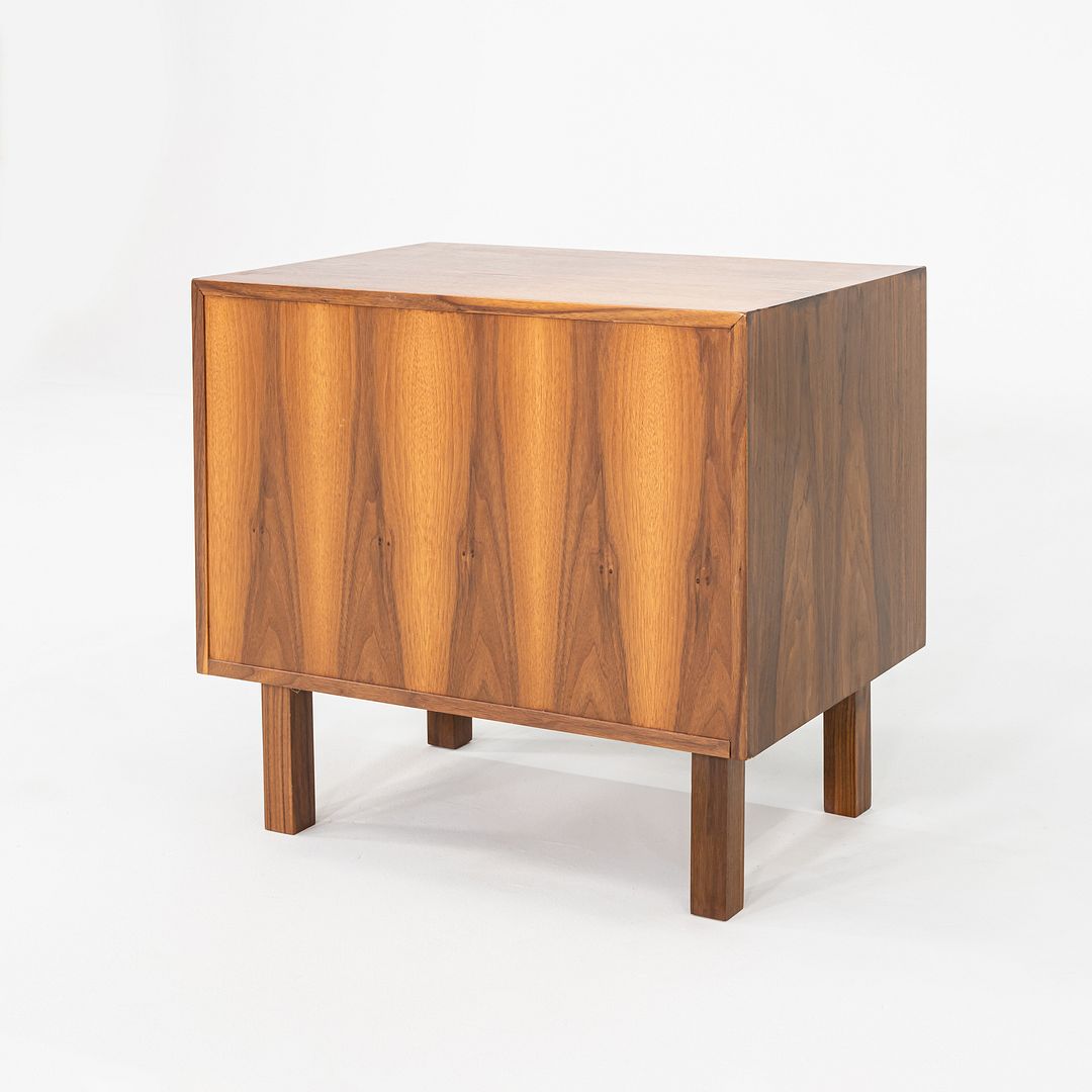 1970s Jens Risom Designs Walnut 29 Inch Cabinet / Mid-Century Modern Book Shelf