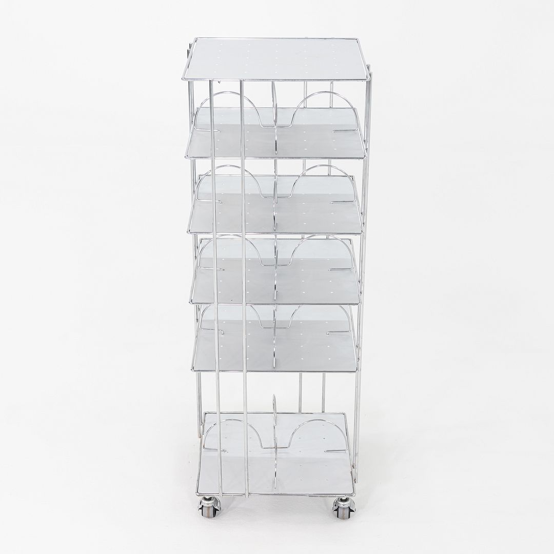 1970s Bruno Munari Vademecum Trolley for Robots Italy Chromed Steel and Resin