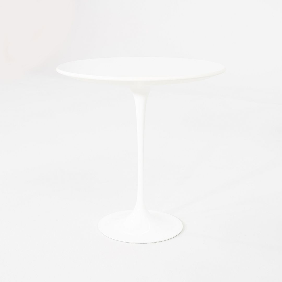 2010s Knoll Eero Saarinen Tulip Side Table with 20" Round Laminate Top in White