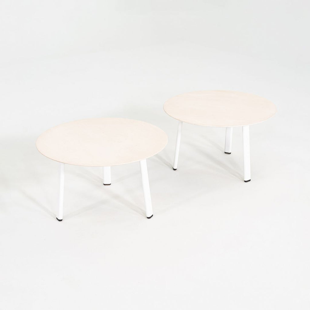 2015 Pair of Allermuir Sunda 2 White Steel Side / End Tables by Allermuir Design