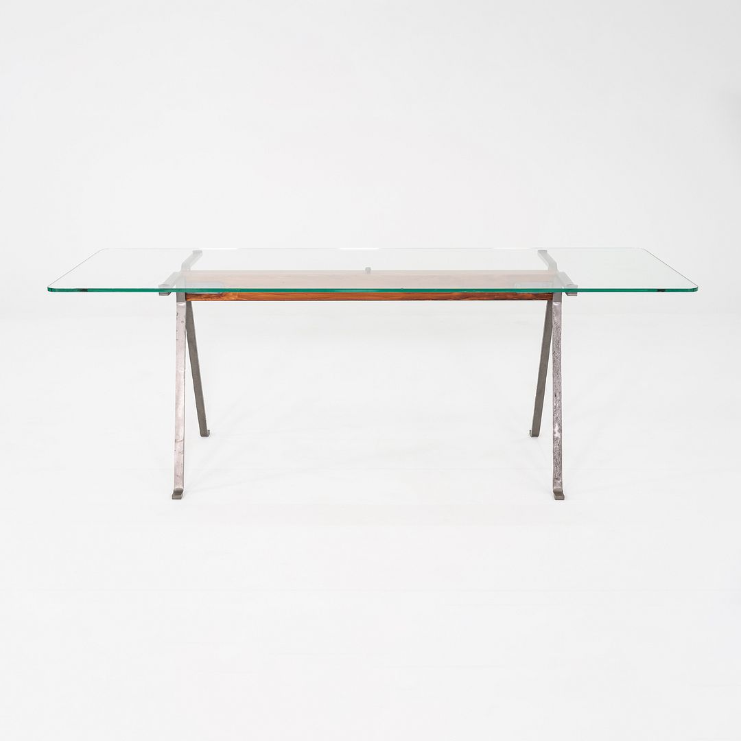 1980s Enzo Mari for Driade Frate Dining Table in Beech with Glass Top 31x51x28"