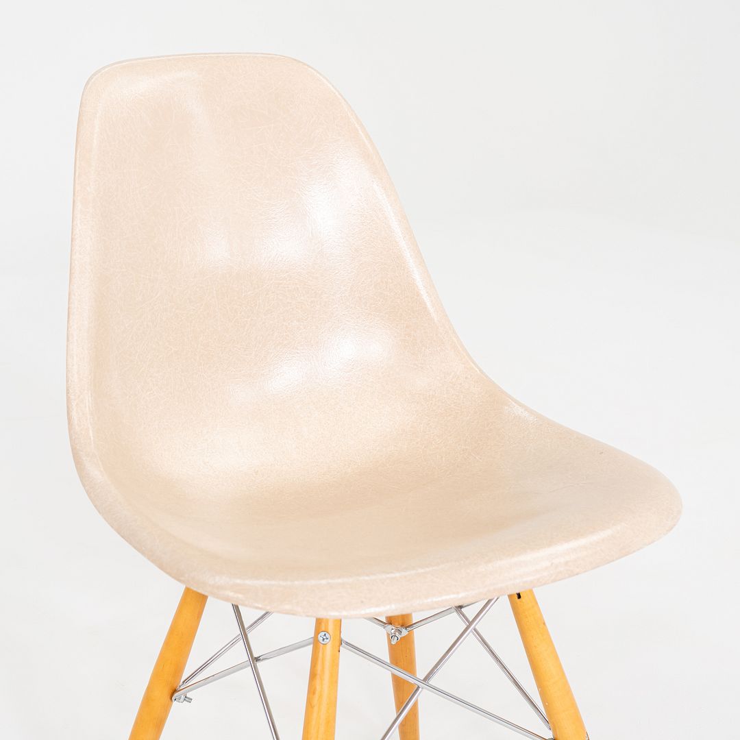 2016 Eames Modernica Beige Fiberglass Dining Chair w/ Eiffel Bases 3x Available