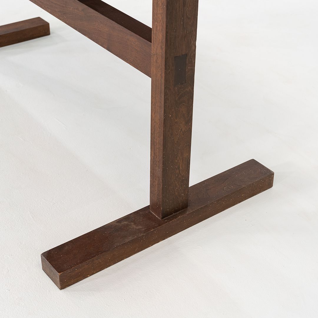 2010s Tyler Hays for BDDW Dining Table w/ Trestle Base in American Black Walnut