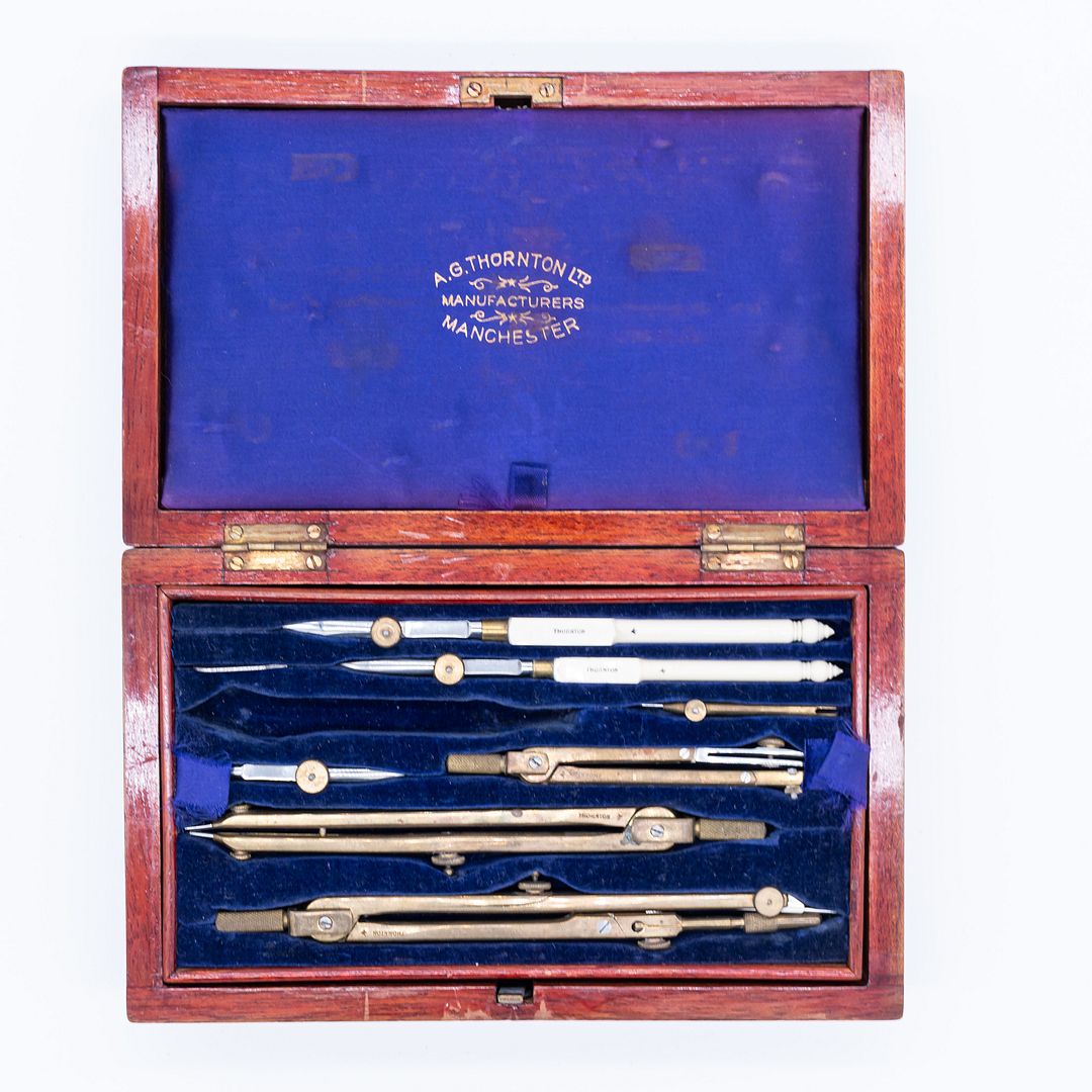 1940s Gordon Bunshaft's Personal Items Including Drafting Tools, Knives, & Level