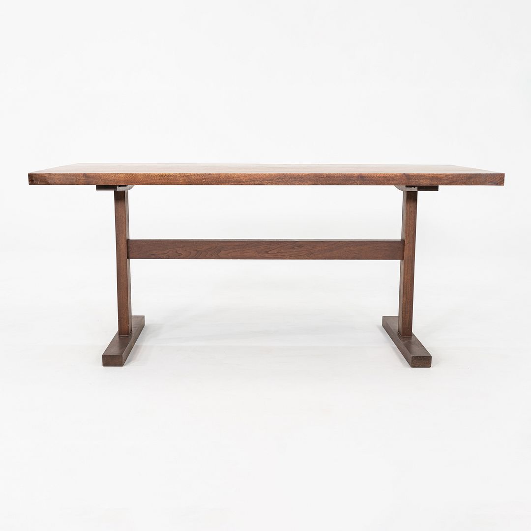 2010s Tyler Hays for BDDW Dining Table w/ Trestle Base in American Black Walnut
