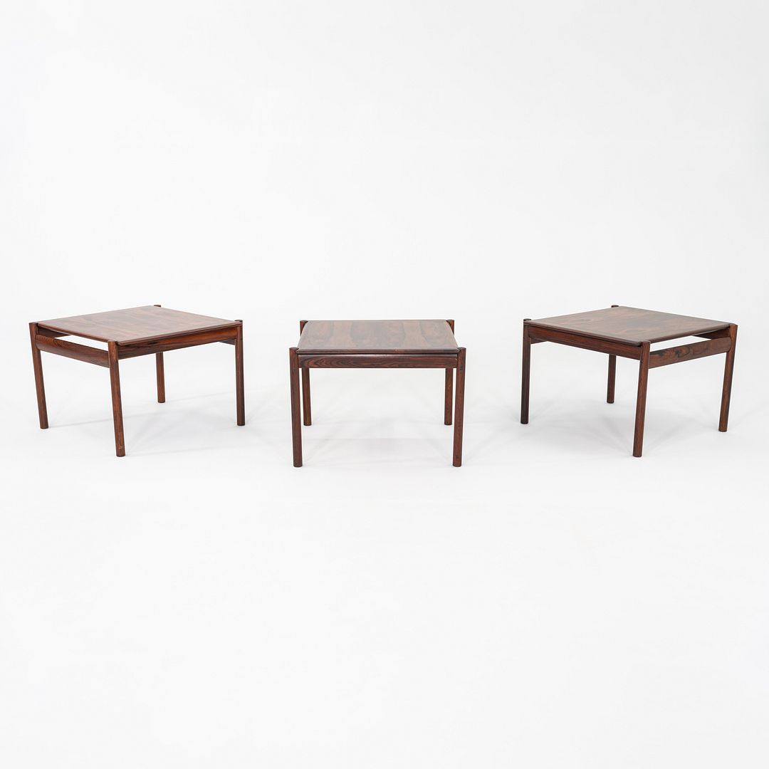 1960s Sven Ivar Dysthe for Dokka Mobler Rosewood Side / End Table 3x Available