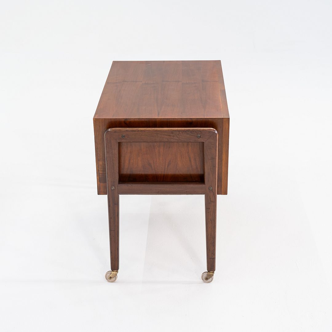 1960s Arne Vodder Rolling Cabinet or Sewing Chest in Teak 17 x 28 x 23 inches