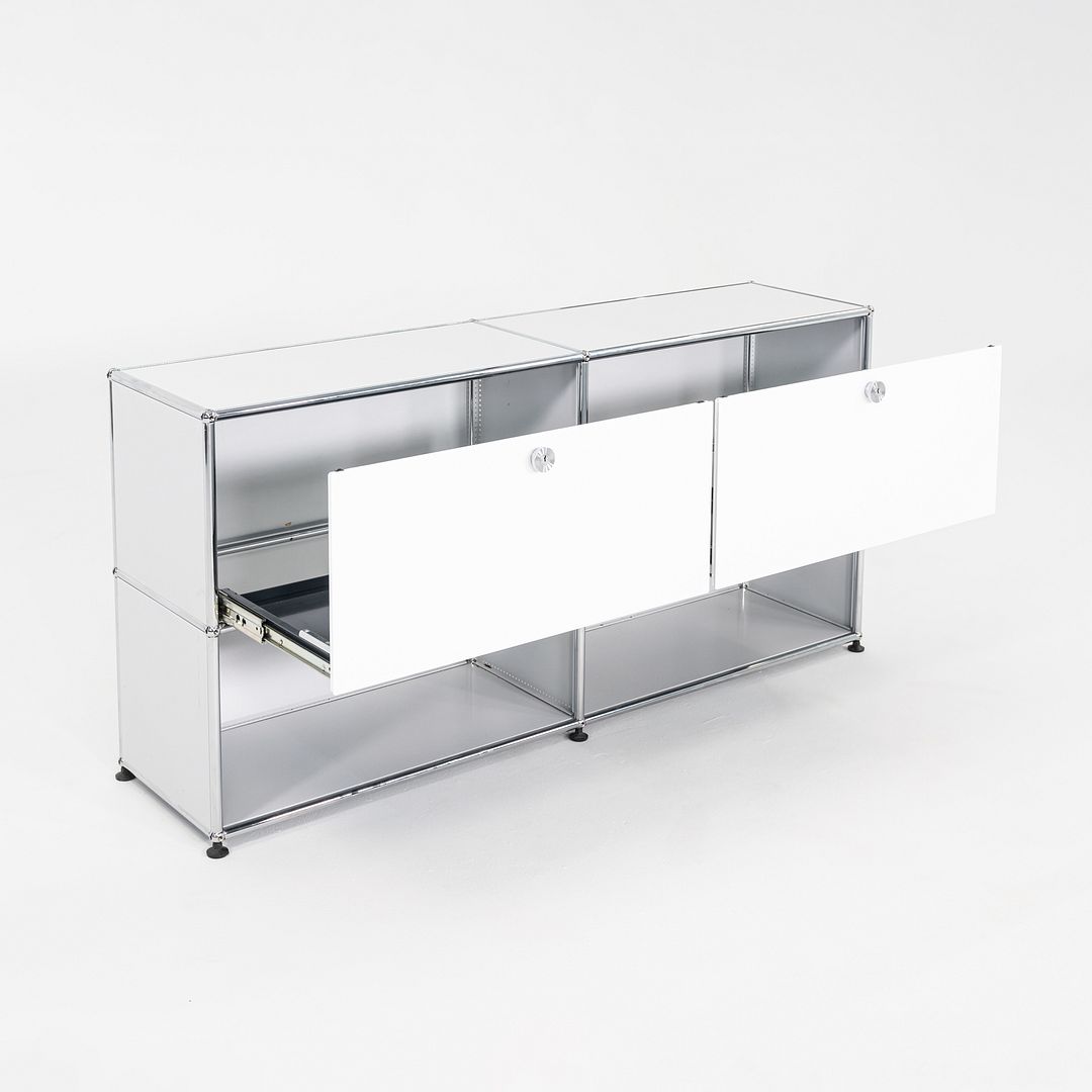 SOLD 2000s Second Cycle USM Haller C2A Credenza in Light Grey Steel 60x14x30 Inches