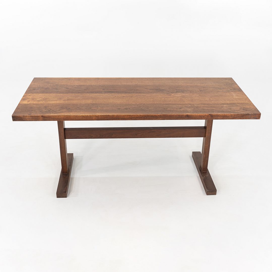 2010s Tyler Hays for BDDW Dining Table w/ Trestle Base in American Black Walnut