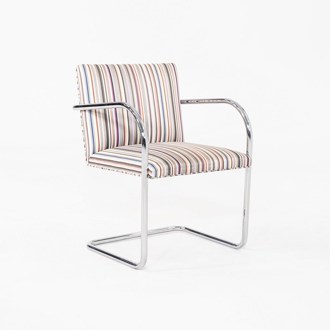 2006 Mies van der Rohe for Knoll Tubular Brno Chair Multicolored Fabric 3x Avail