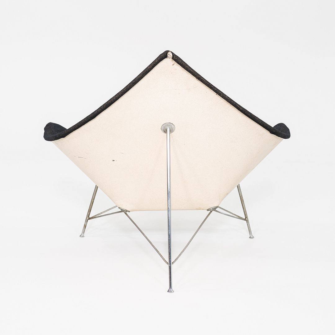 1950s George Nelson for Herman Miller Coconut Lounge Chair with Black Fabric