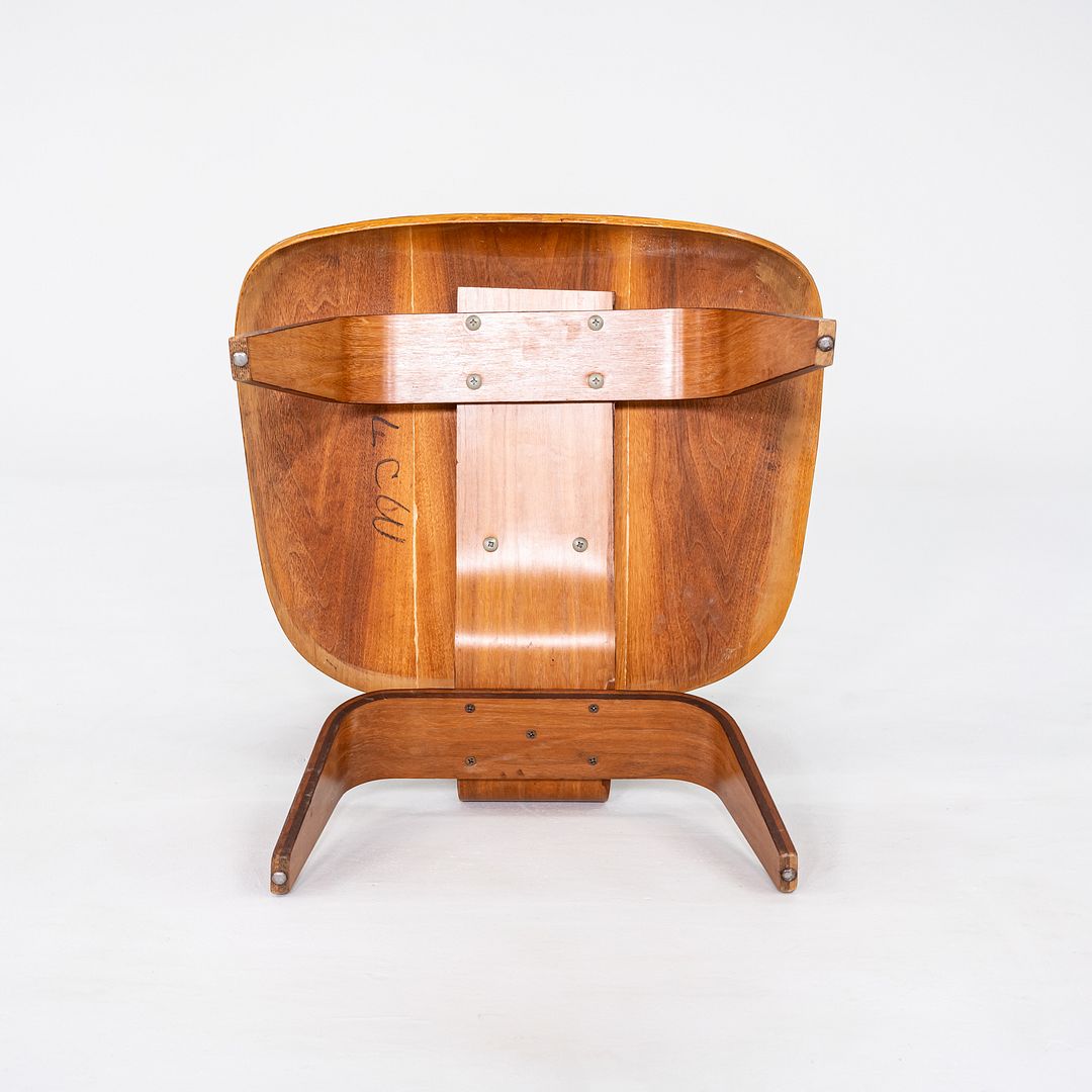 1950s Pair of Herman Miller Eames LCW Lounge Chairs in Calico Ash