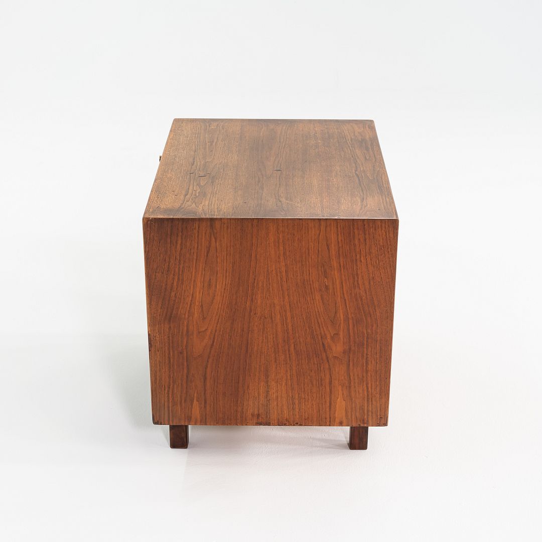 1970s Jens Risom Design 27 inch Cabinet / Nightstand in Walnut w/ One Drawer