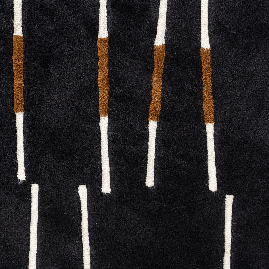 2000s Studio DR DellaRobbia Lanzo Rug 88x43" Hand Tufted in New Zealand Wool