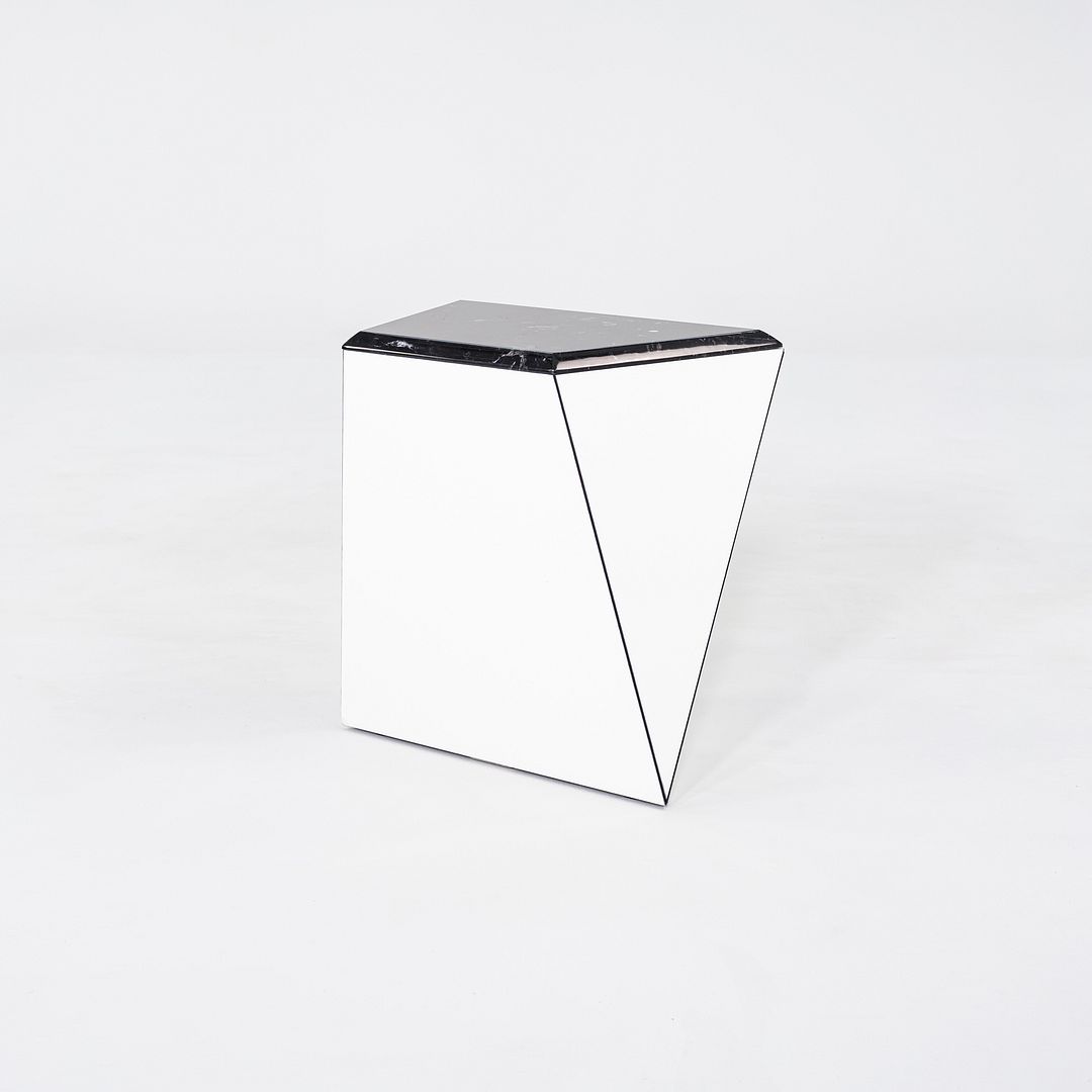 2021 David Adjaye for Knoll Washington Prism Side Table in White / Black Marble