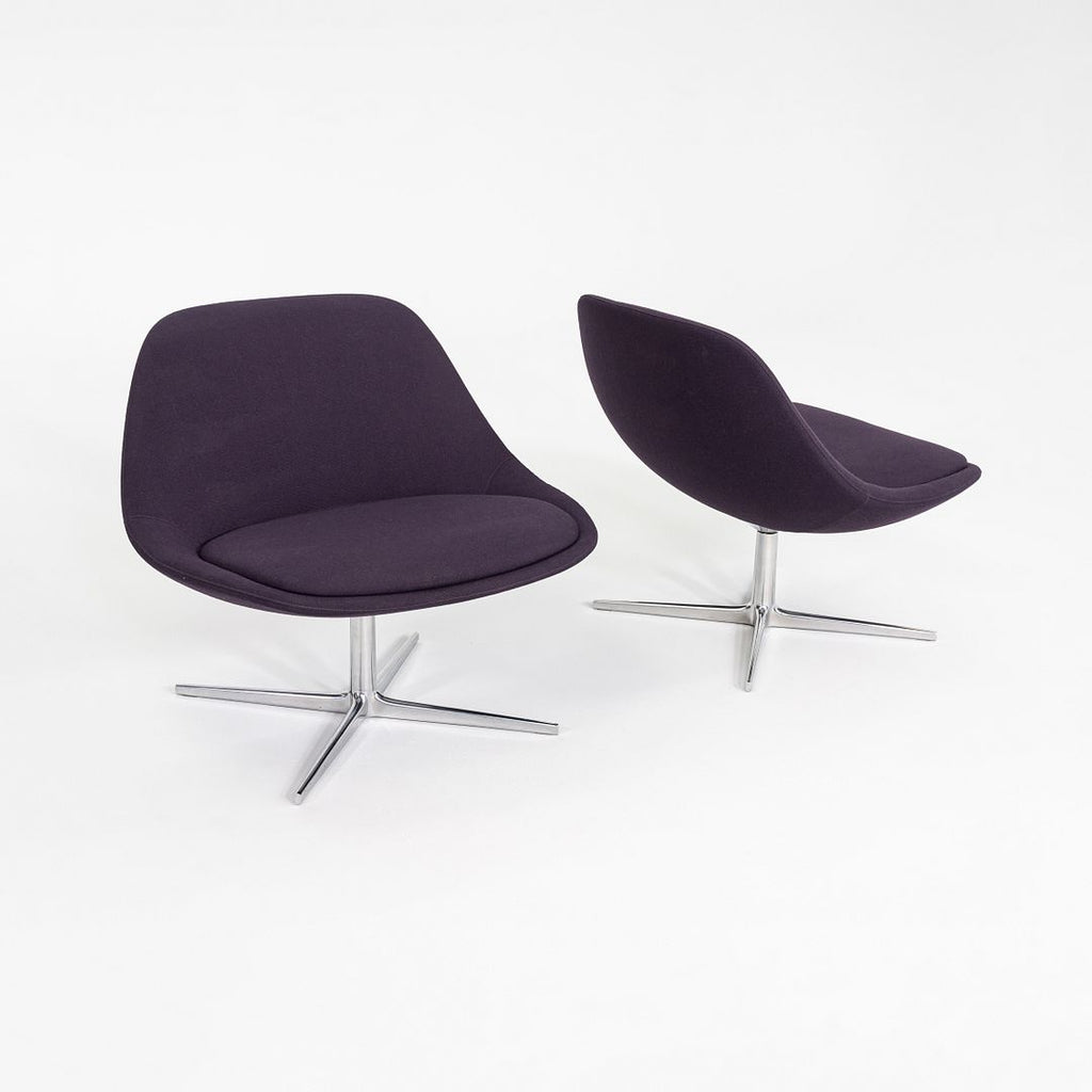 2010s Pair of Noé Duchaufour-Lawrance Chiara Swivel Lounge Chairs for Bernhardt